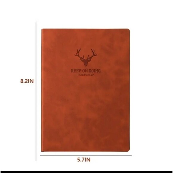 GRAY leather journal notebook manifest diary personalized planner organization - Picture 11 of 11